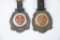 2- Dorners Harness Vehicles and Implements Automobiles Celluloid and Metal Watch Fobs