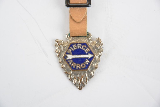 Pierce Arrow Enamel Metal Watch Fob