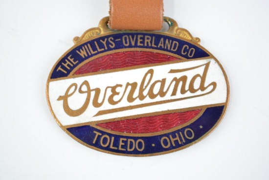 WIllys-Overland Automobile Enamel Metal Watch Fob