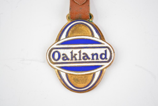 Oakland Automobile Enamel Metal Watch Fob