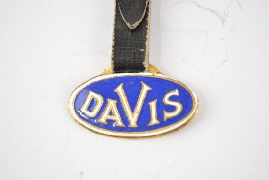 Davis Automobile Enamel Metal Watch Fob