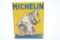 Rare Michelin Bibendum Riding a Motorcycle Holding Tires Metal Sign (TAC)