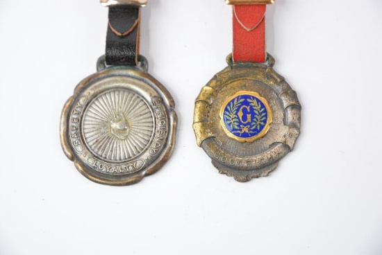 2-B.F.Goodrich TIre enamel metal watch fobs