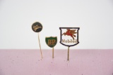 2-Mobil & BP enamel stick pins