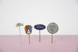 4-Ford enamel metal stick pins