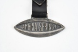 Cambria Spring Company Metal Watch Fob