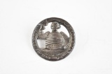 Michelin Bibendum Metal Pin-Back w/him drinking and smoking