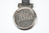 Pierce Pennant Auto Oil Company Metal Watch Fob