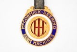 International Harvester Company McCormick-Deering Farm Machines Metal Watch Fob