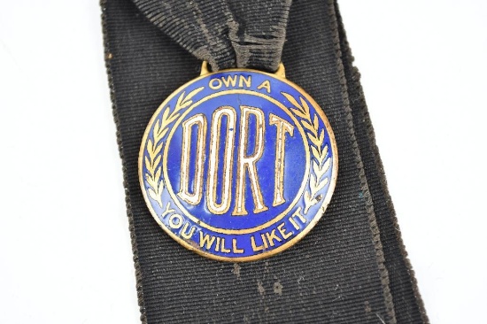 Dort Automobile Company Enamel Metal Watch Fob