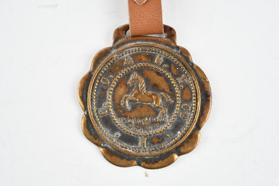 Continental Pneumatic Tire Company Metal Watch Fob