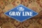 1940s gray line diamond shaped porcelain sign SSP