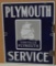 Plymouth Service w/ Ship logo Porcelain Sign (TAC)