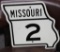 Missouri highway 2 Road Sign