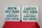 Conoco restroom sanitary seat flange sign set