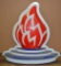 Standard Oil Plastic ID Sign Flame