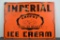 Imperial Ice Cream w/logo Porcelain Sign