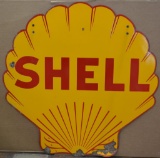 Shell w/half lines Porcelain Sign (TAC)