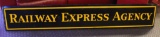 Railway express agency horizontal porcelain sign