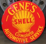 Shell Gasoline Genes Service w/Clam Shell sign