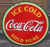 Coca Cola Round Advertising Sign (TAC)