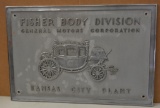 Fisher Body Division GMC Kansas City Plaque