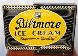 1962 Biltmore ice cream metal spinner flange sign