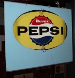 1963 Pepsi Cola French Tin spinner flange sign
