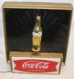 Coca-Cola starburst gold bottle light up sign