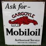 Ask for gargoyle mobile oil porcelain sign