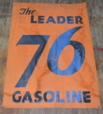 The Leader 76 Gasoline Banner