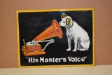 (RCA) His Master Voice Porcelain Sign