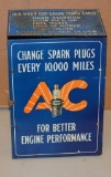 AC Spark Plug Metal Display Cabinet