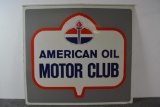 American Oil Motor Club w/logo Metal Sign (TAC)