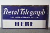 Postal Telegaph Here Porcelain Sign