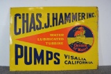 Chas. J. Hammer Pumps w/logo Metal Sign