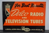 Delco Radio & TV Tubes Metal Sign