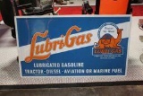 Lubri-Gas w/Camel logo Gasoline Metal Sign SST