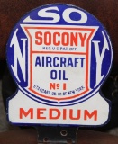 Socony Standard of NY aircraft oil medium No1 Sign