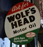 Ask for Wolf's Head Motor Oil Sign (TAC)