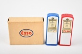 Esso Plastic Gas Pump Salt & Pepper Shaker Set in Box