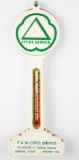 Cities Service w/logo Plastic Pole Thermometer