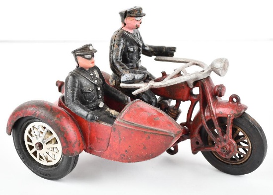 Hubley (large) Motorcycle w/Sidecar Cast Iron