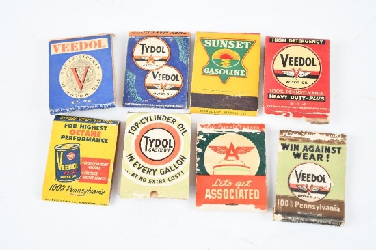 8-Oil Companies Matchbooks Sunset & Veedol