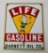 Life Gasoline w/Logo Porcelain Sign