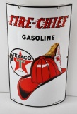 Texaco (white-T) Fire-Chief (regular) Porcelain Sign