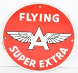 Flying A Super Ethyl Porcelain Sign