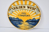 Golden West Motor Oil Porcelain Sign