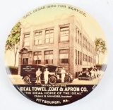 Ideal Towel, Coat & Apron Co. Paperweight/Mirror