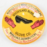 Goodyear Rubber Rubber Foot Wear & Gloves Celluloid Pocket Mirror